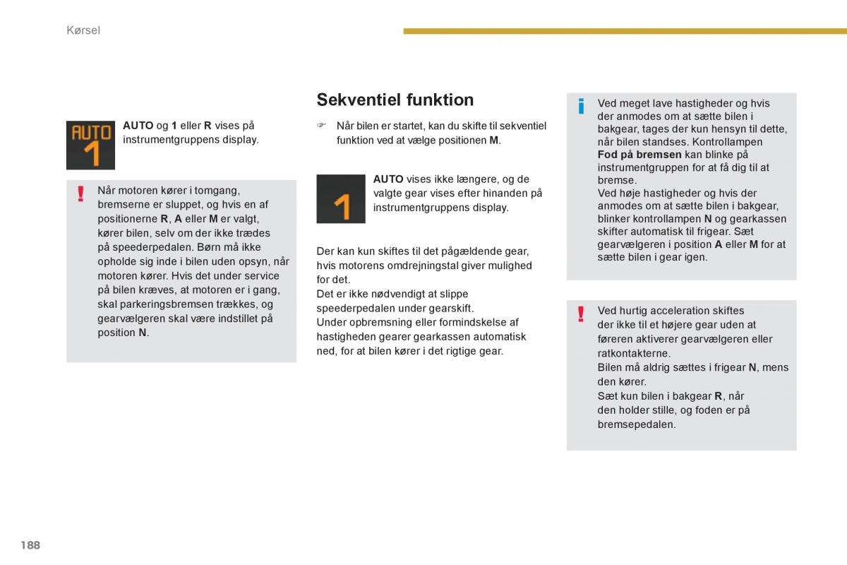 Peugeot 5008 Bilens instruktionsbog / page 190