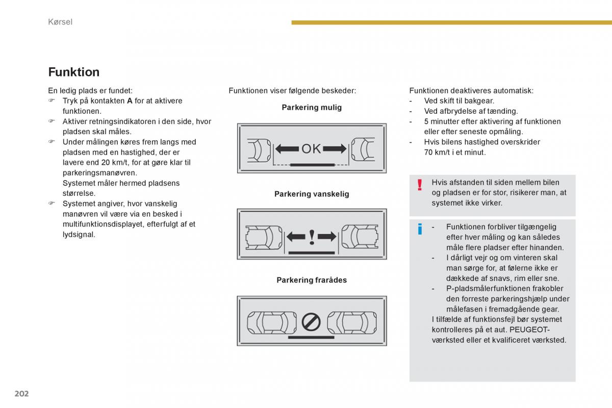 Peugeot 5008 Bilens instruktionsbog / page 204