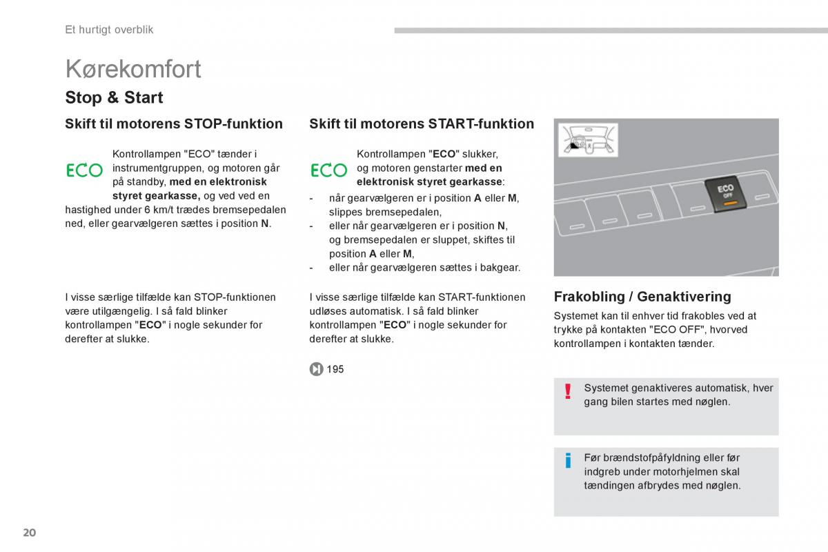 Peugeot 5008 Bilens instruktionsbog / page 22