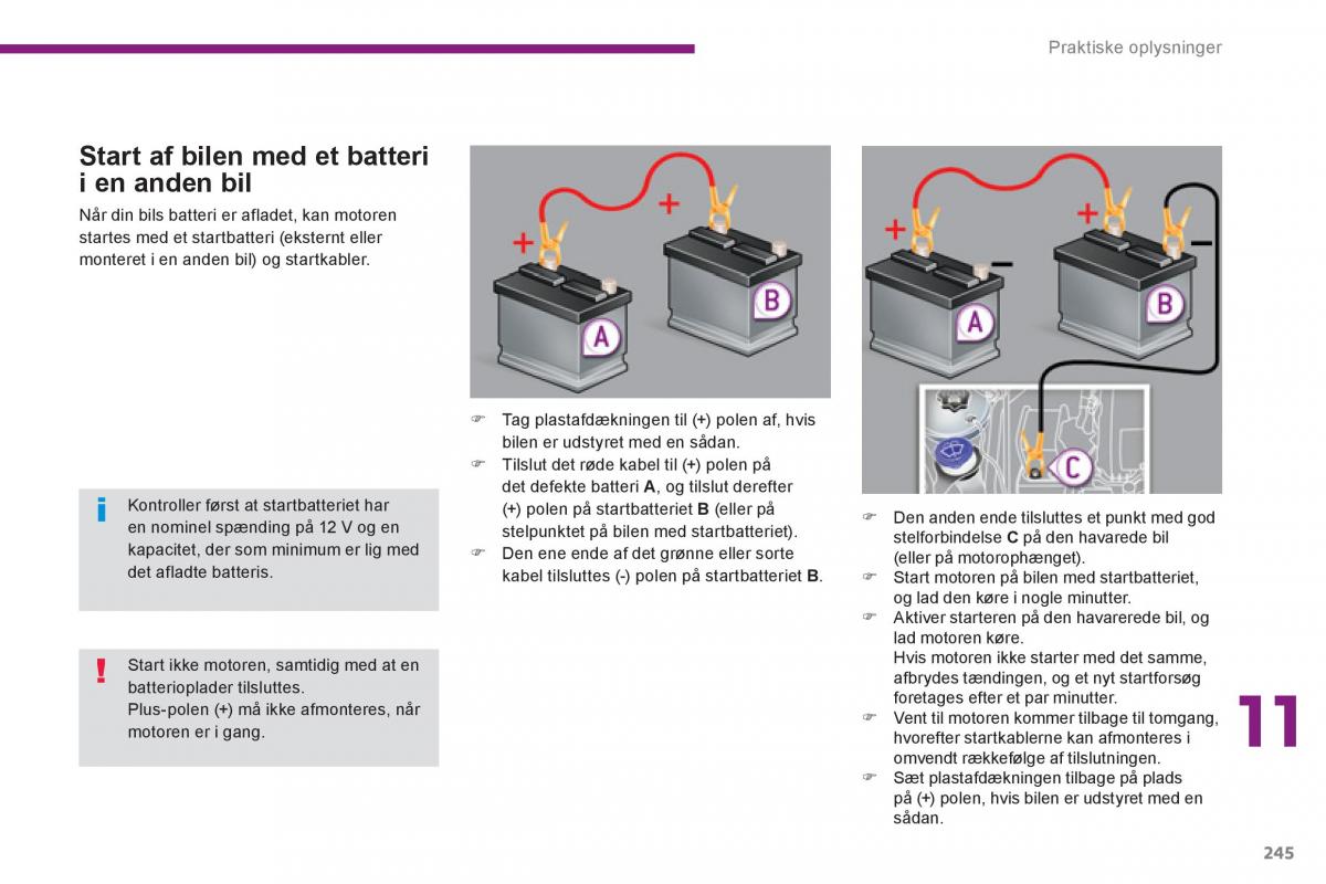 Peugeot 5008 Bilens instruktionsbog / page 247