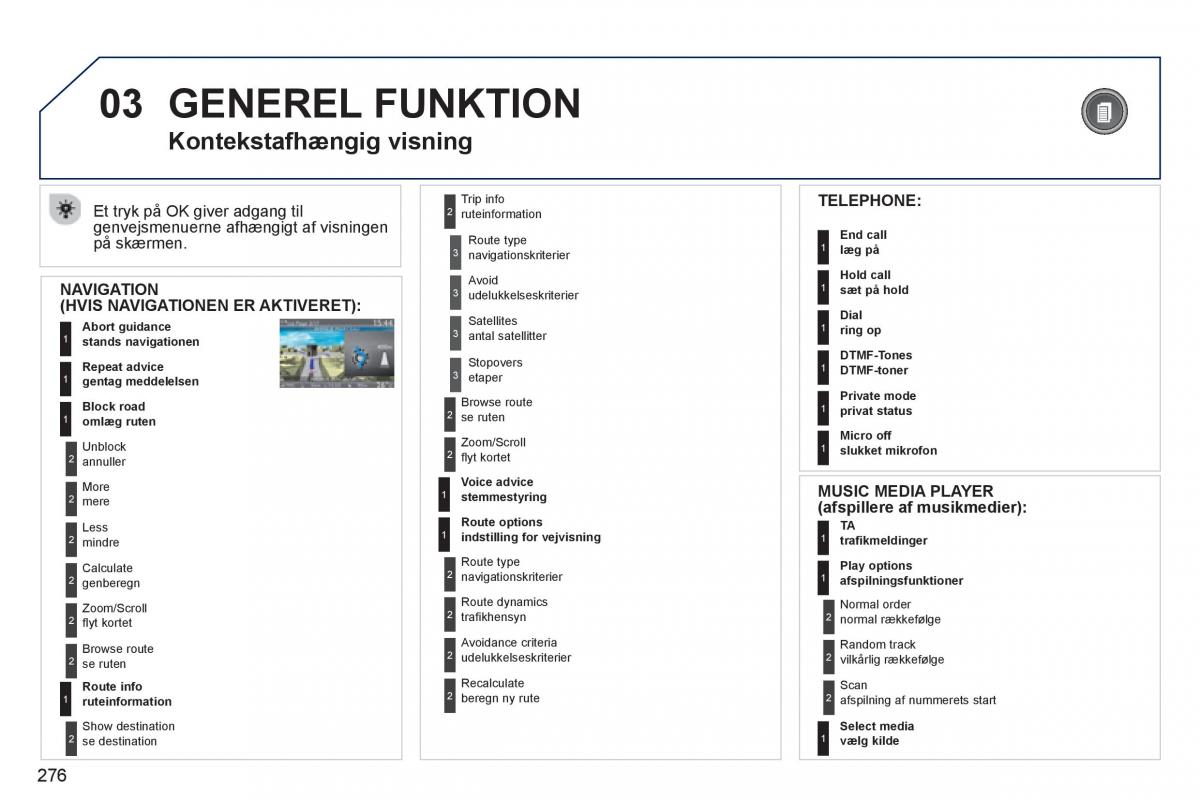 Peugeot 5008 Bilens instruktionsbog / page 278