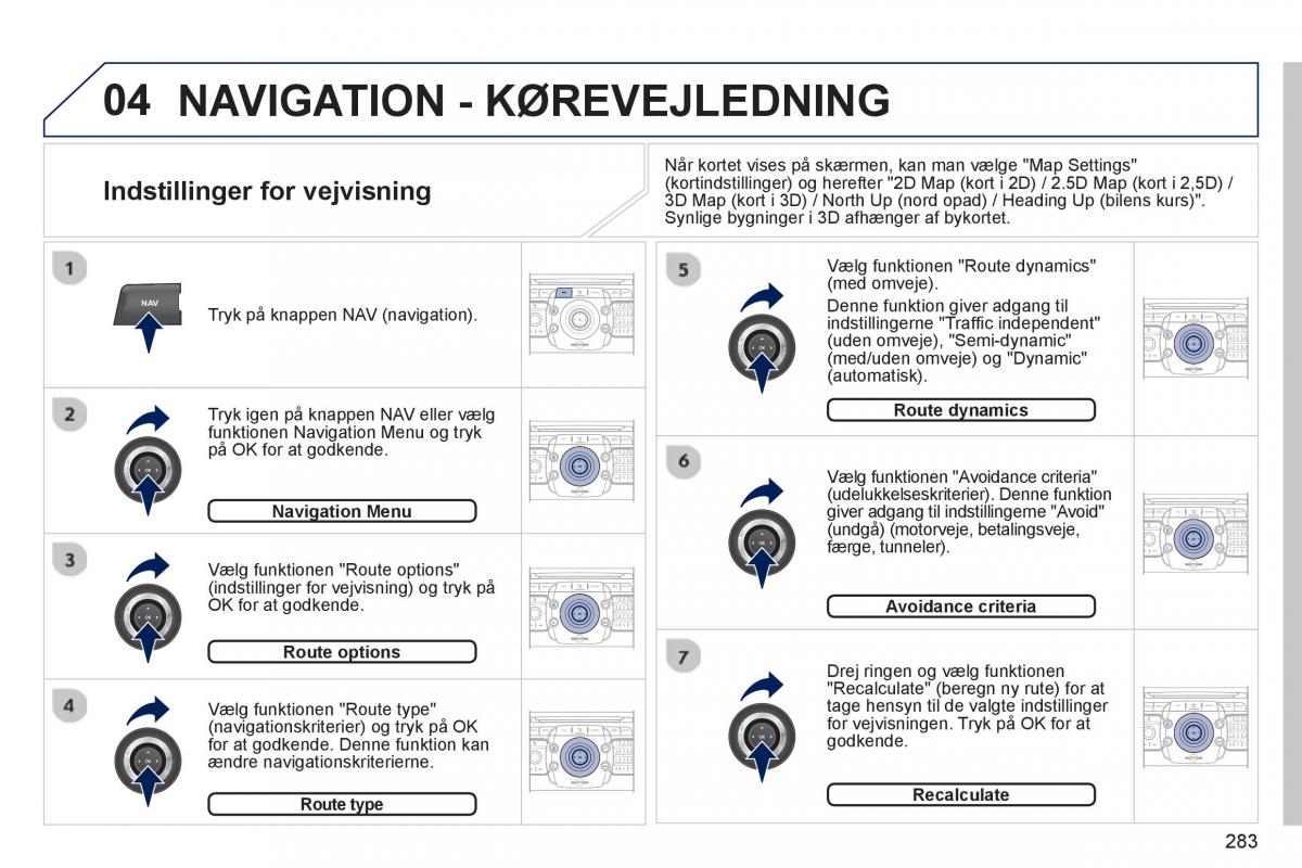 Peugeot 5008 Bilens instruktionsbog / page 285