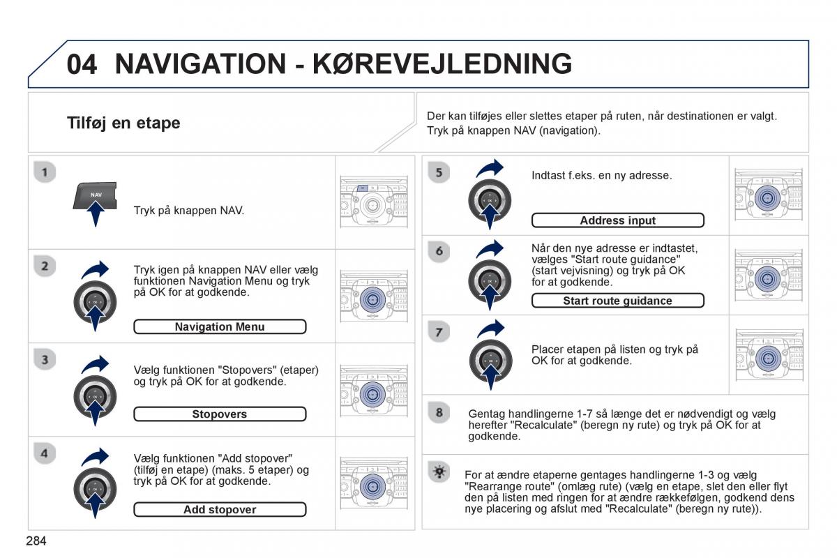 Peugeot 5008 Bilens instruktionsbog / page 286