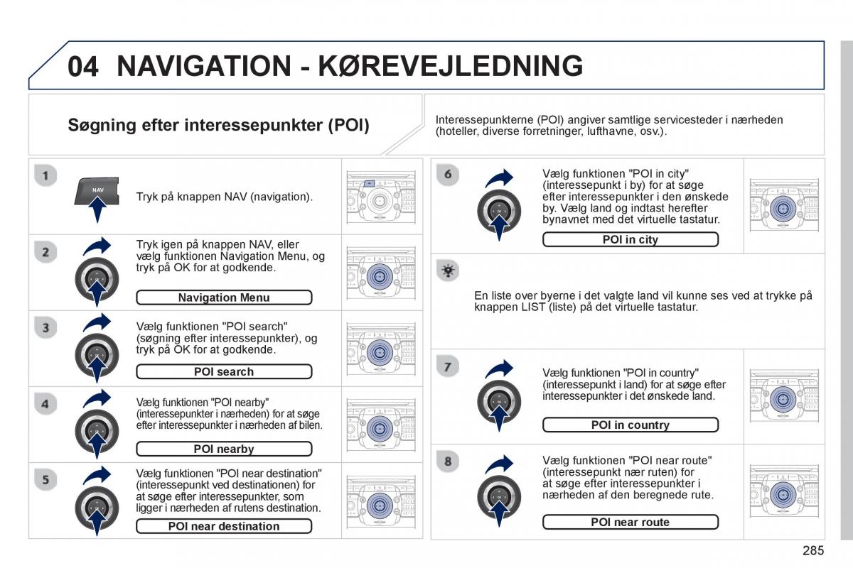 Peugeot 5008 Bilens instruktionsbog / page 287