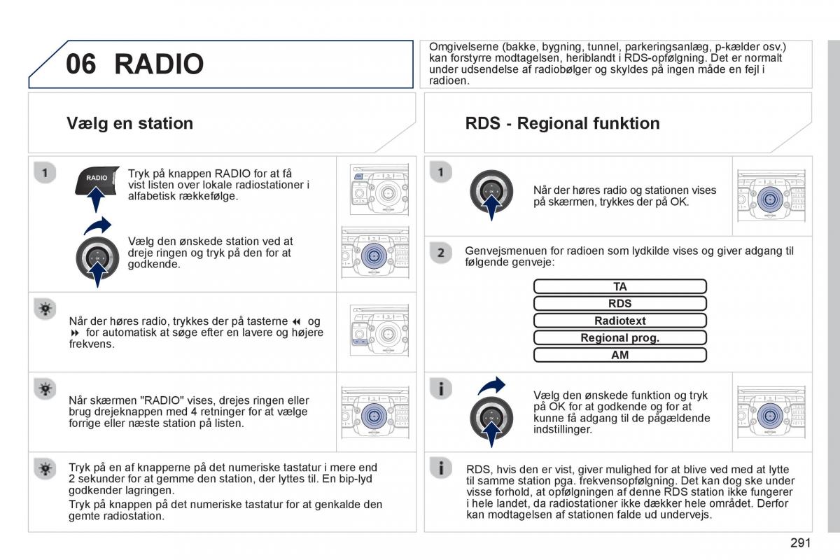 Peugeot 5008 Bilens instruktionsbog / page 293