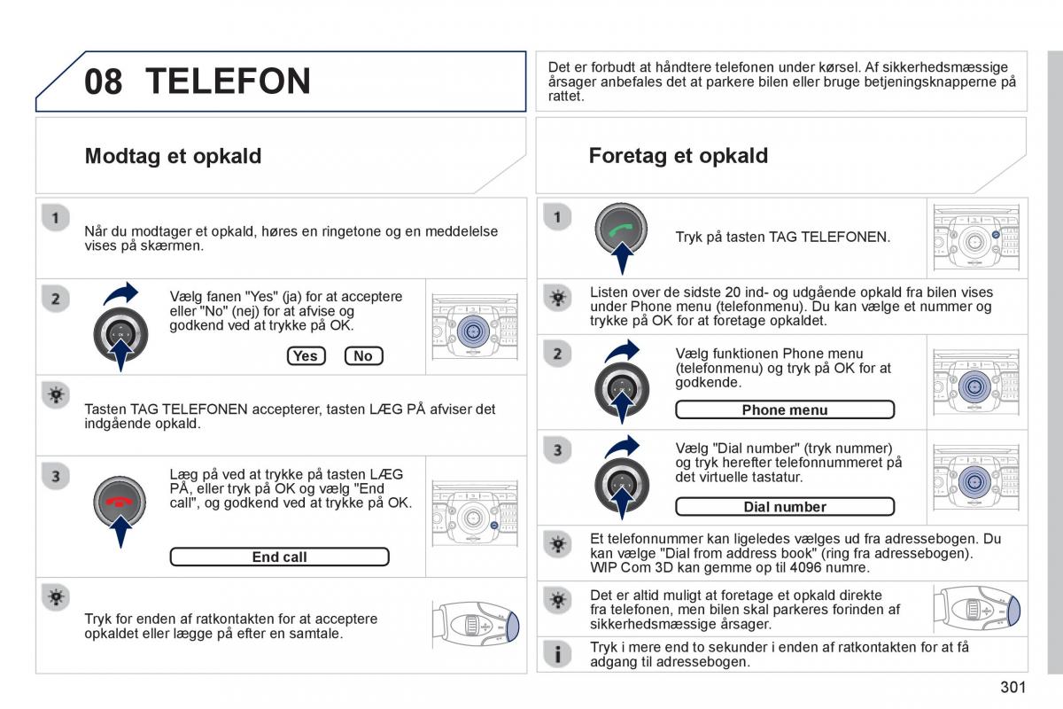 Peugeot 5008 Bilens instruktionsbog / page 303