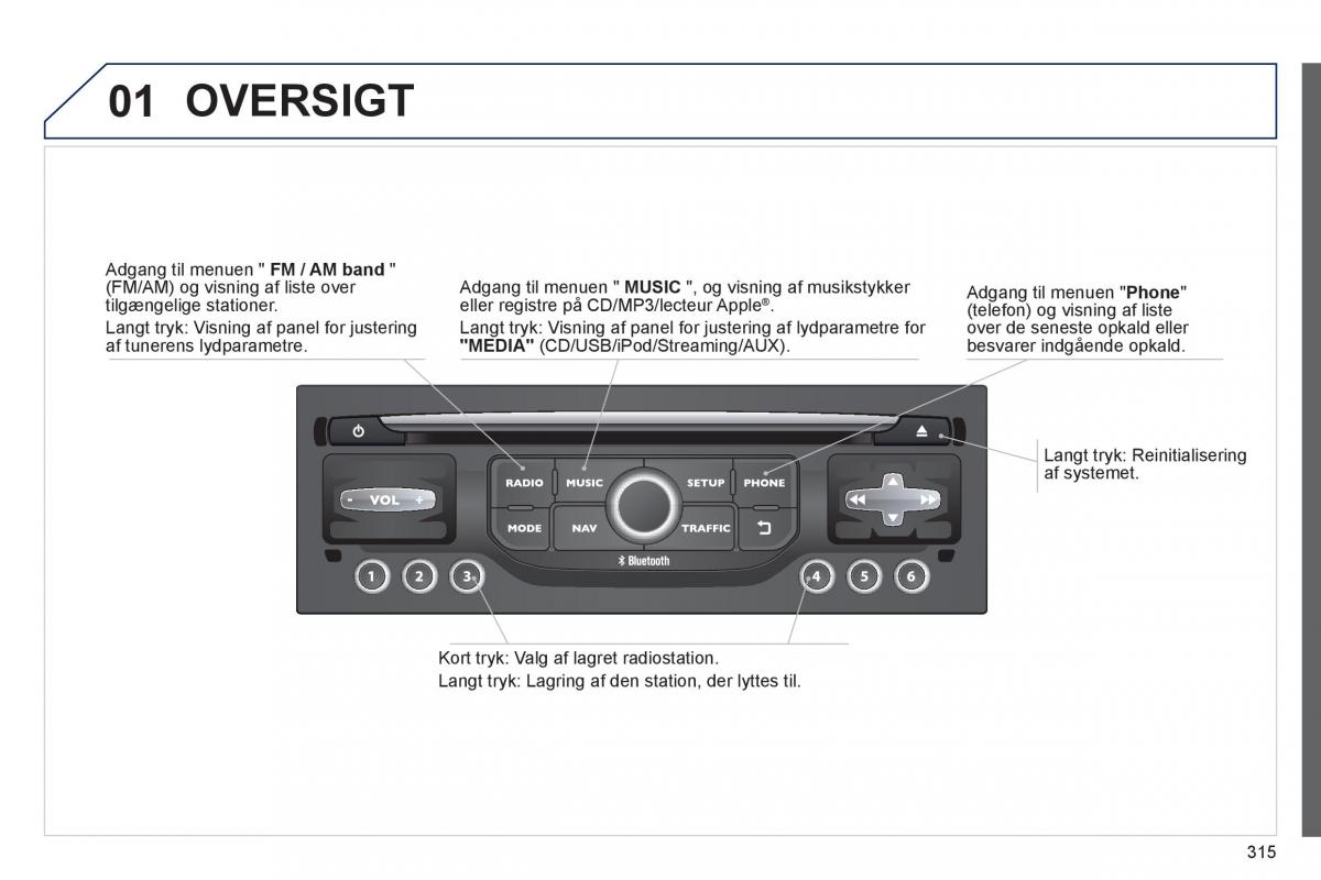 Peugeot 5008 Bilens instruktionsbog / page 317