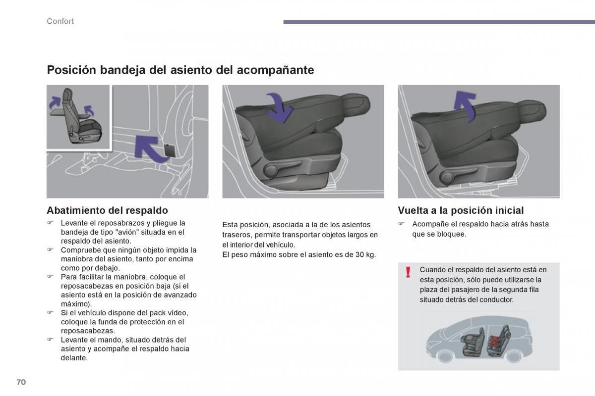 Peugeot 5008 manual del propietario / page 72