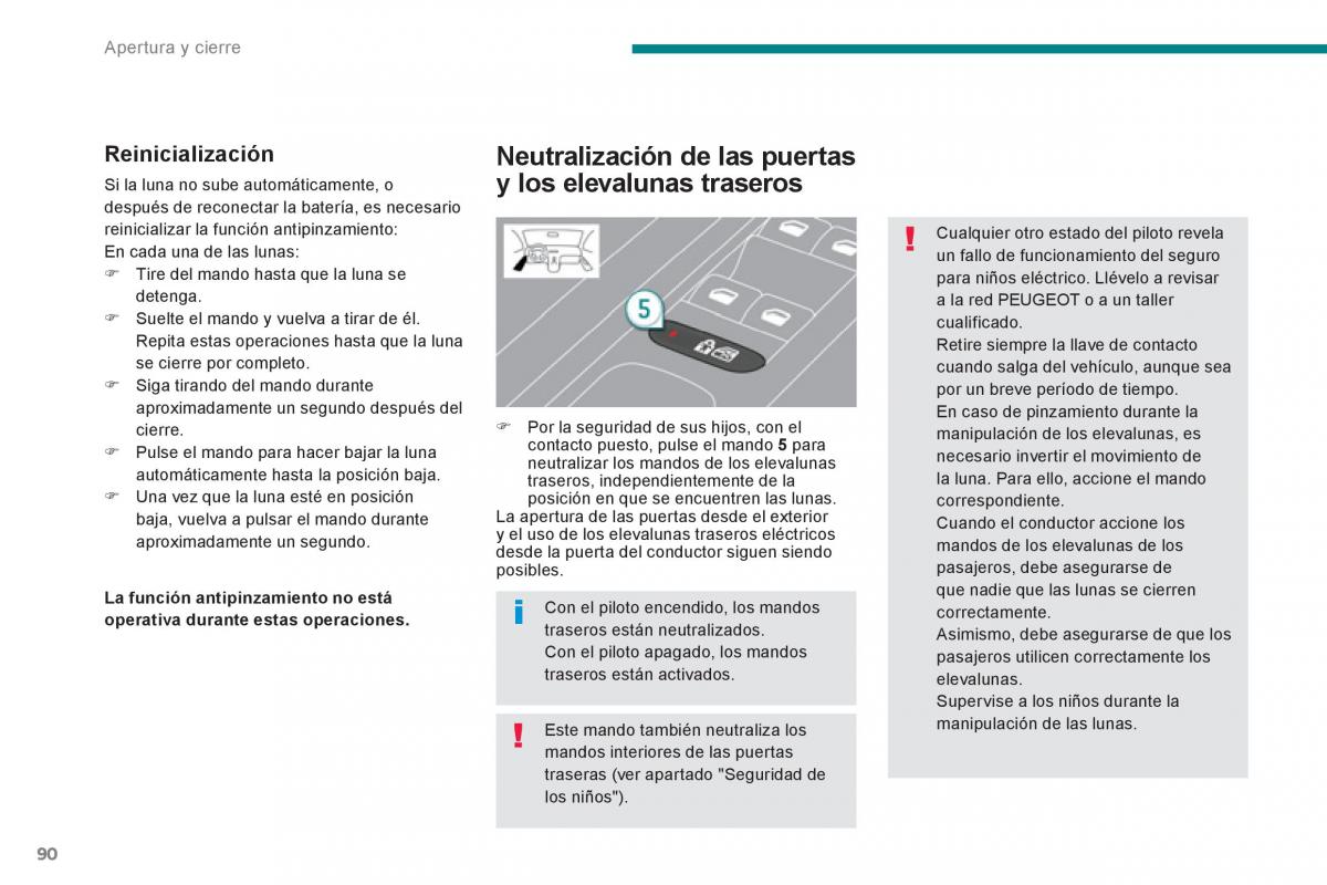 Peugeot 5008 manual del propietario / page 92