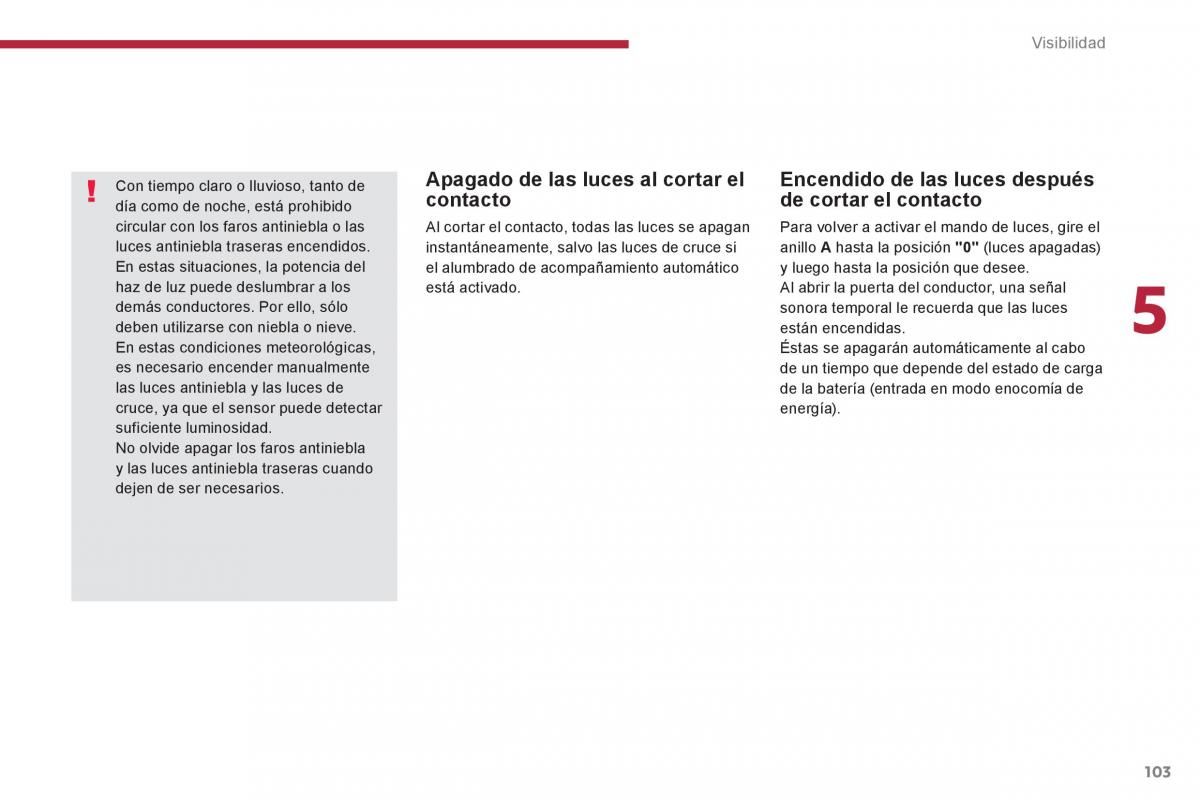 Peugeot 5008 manual del propietario / page 105