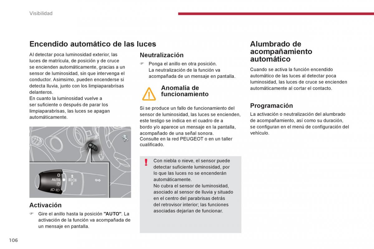 Peugeot 5008 manual del propietario / page 108
