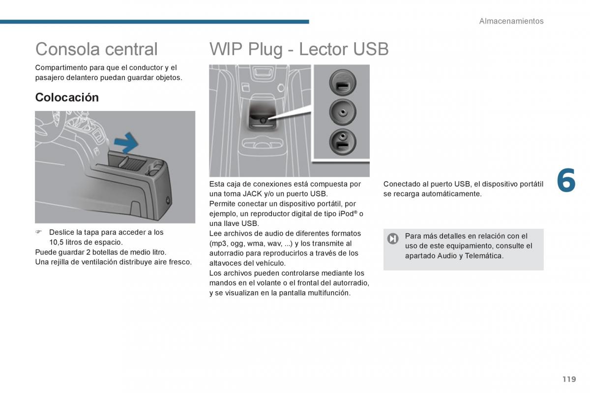 Peugeot 5008 manual del propietario / page 121