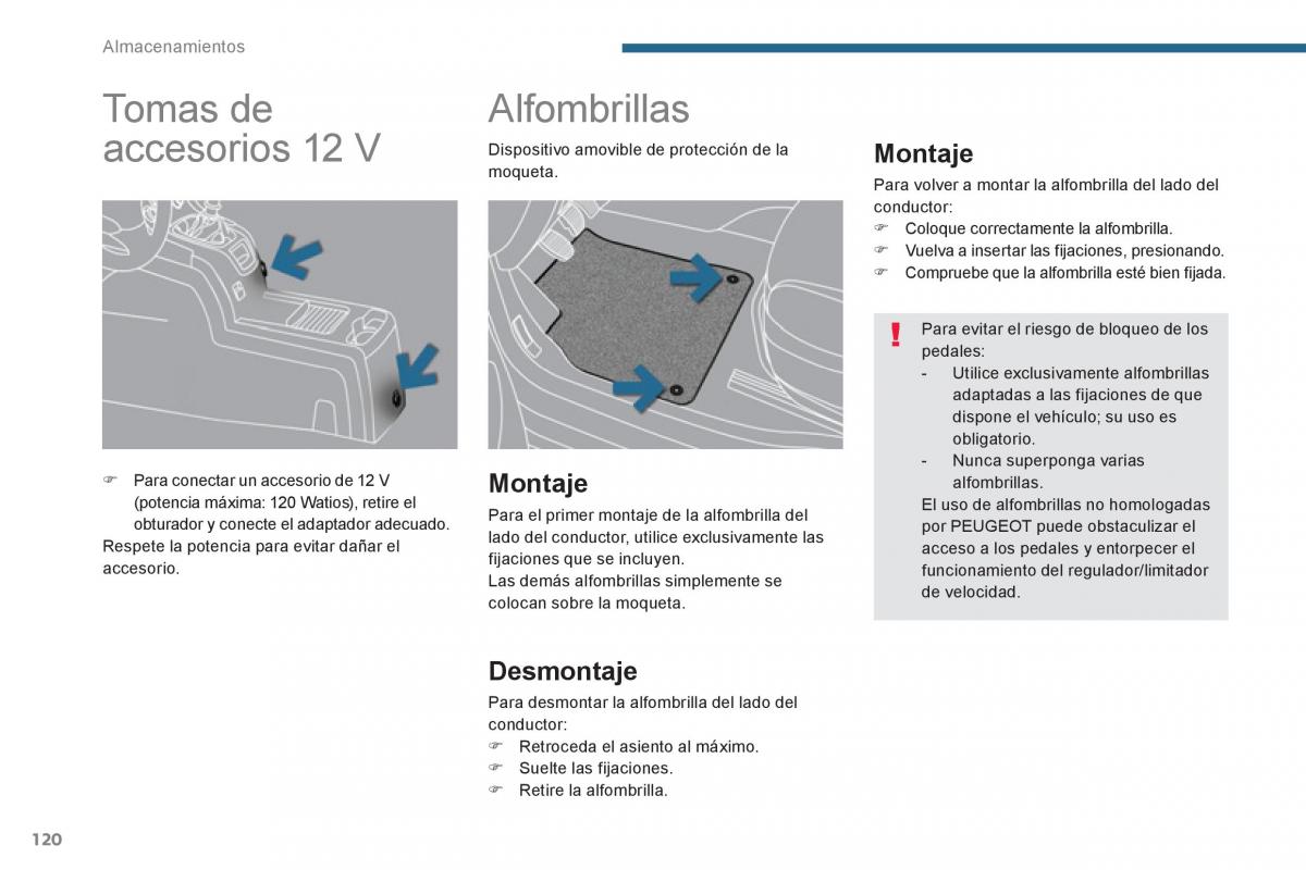 Peugeot 5008 manual del propietario / page 122