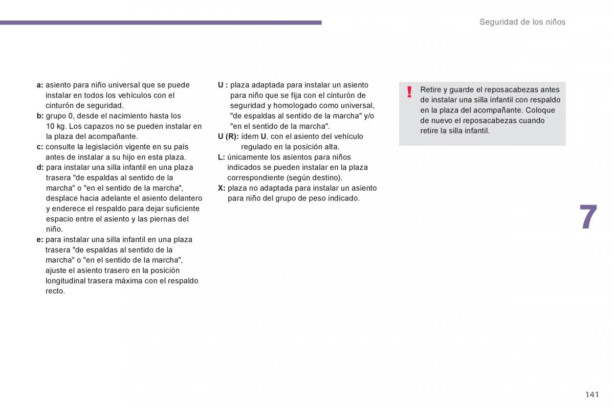 Peugeot 5008 manual del propietario / page 143