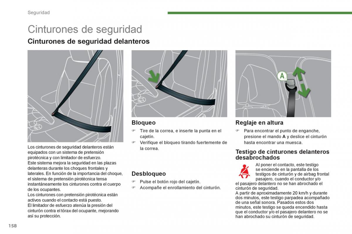 Peugeot 5008 manual del propietario / page 160