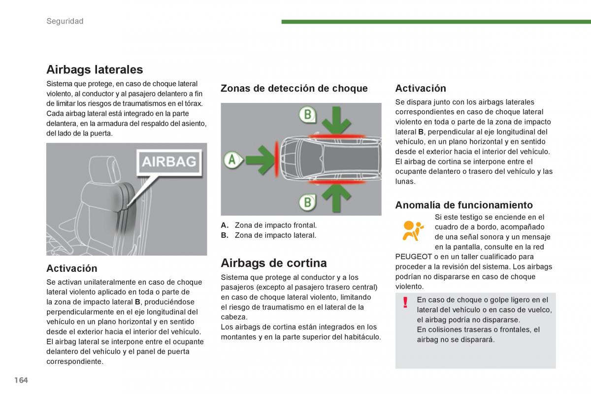 Peugeot 5008 manual del propietario / page 166