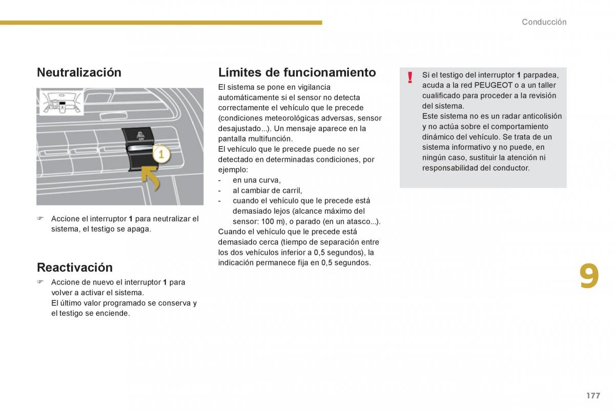Peugeot 5008 manual del propietario / page 179