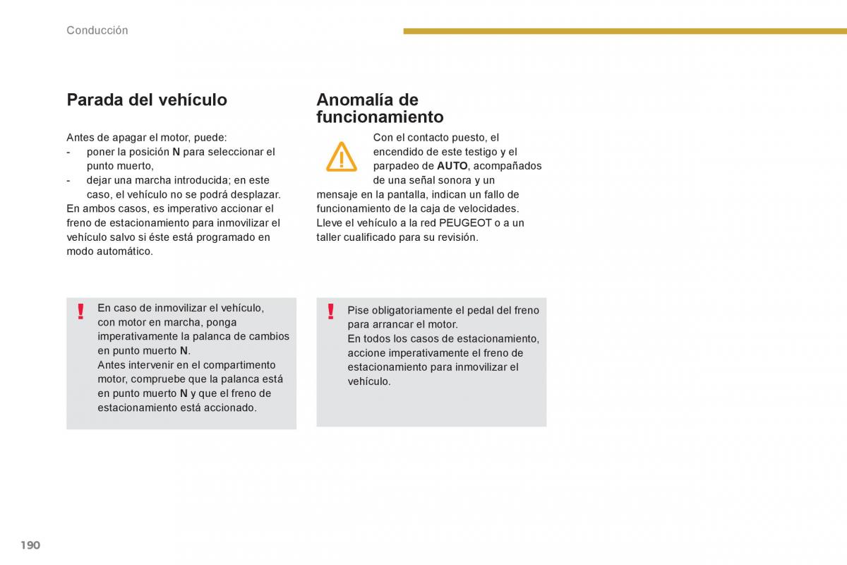 Peugeot 5008 manual del propietario / page 192