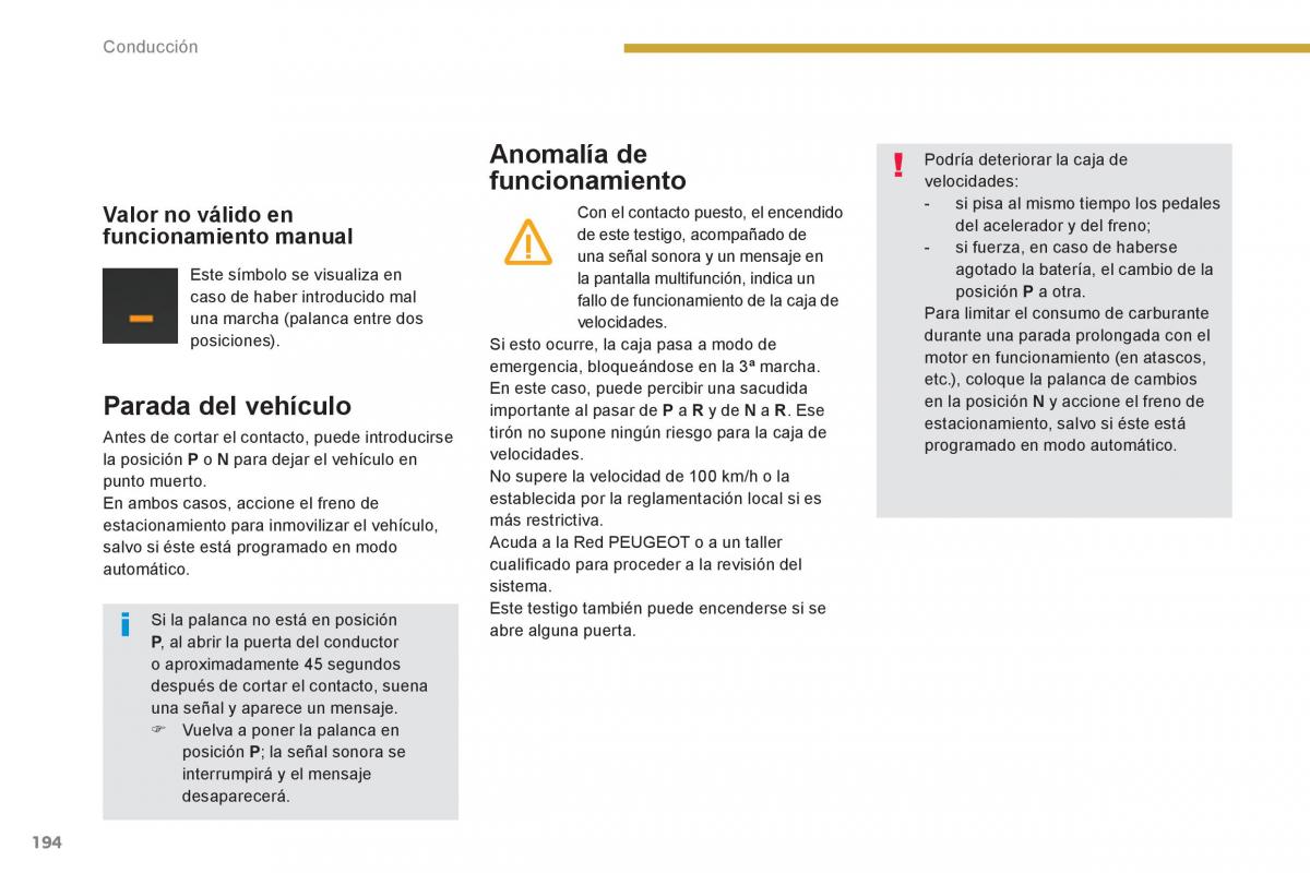 Peugeot 5008 manual del propietario / page 196