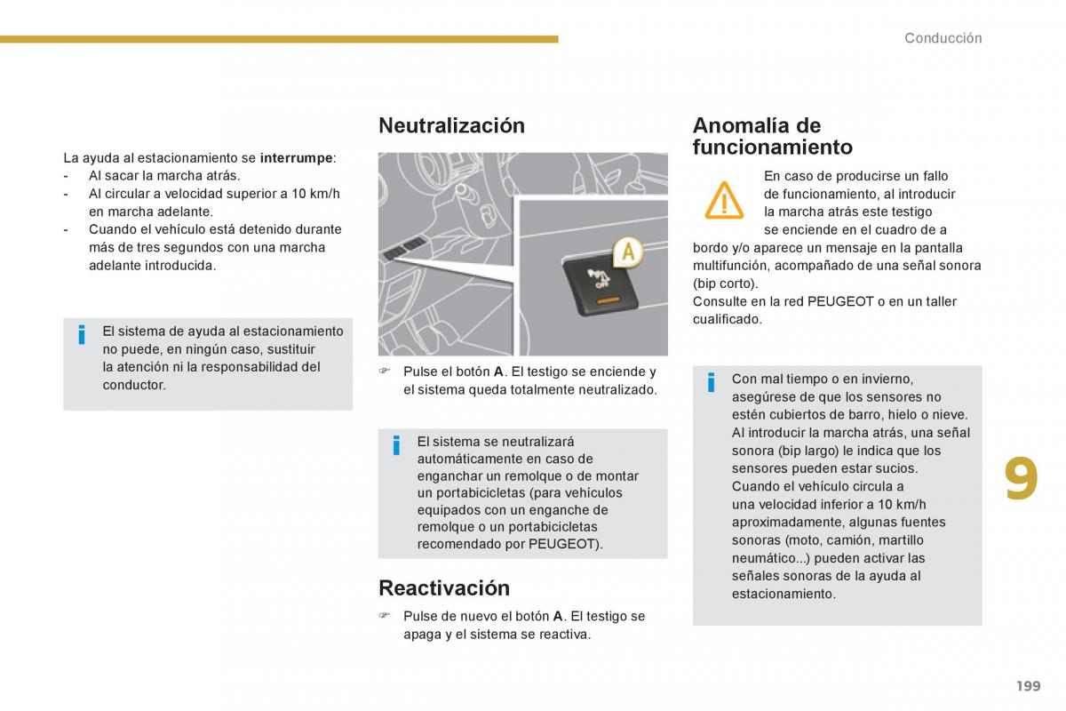 Peugeot 5008 manual del propietario / page 201