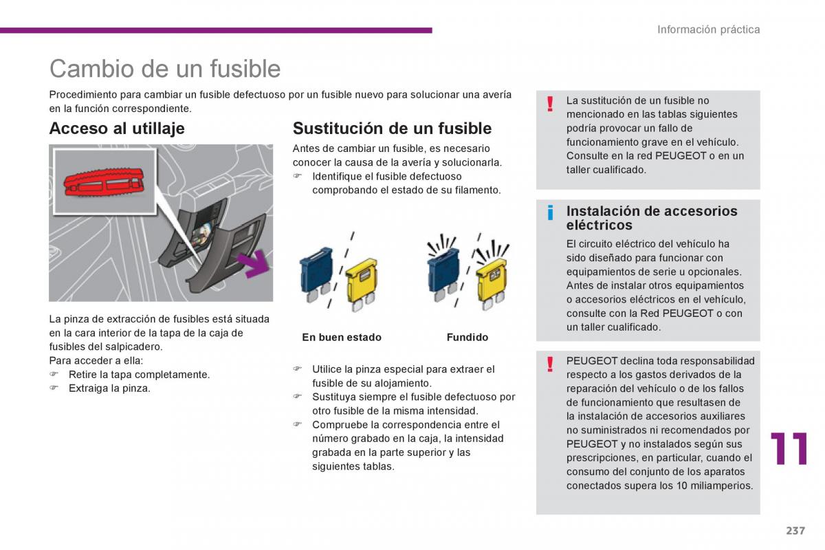 Peugeot 5008 manual del propietario / page 239