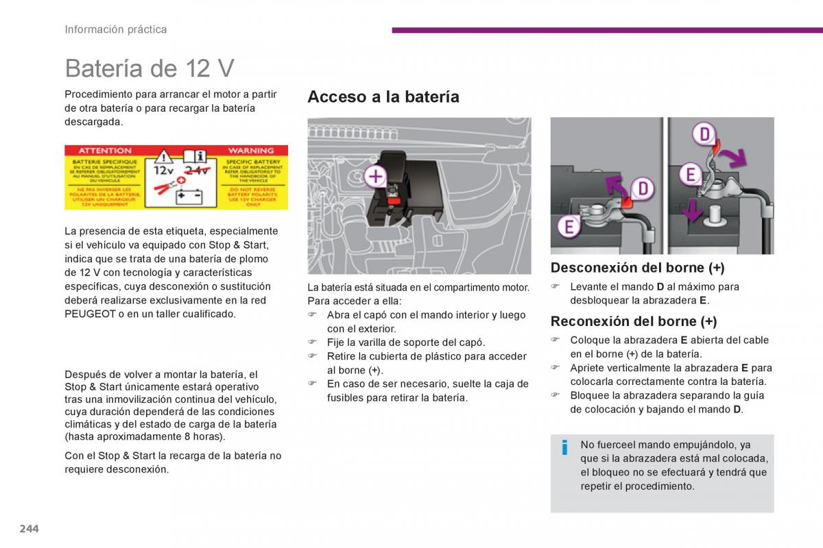 Peugeot 5008 manual del propietario / page 246