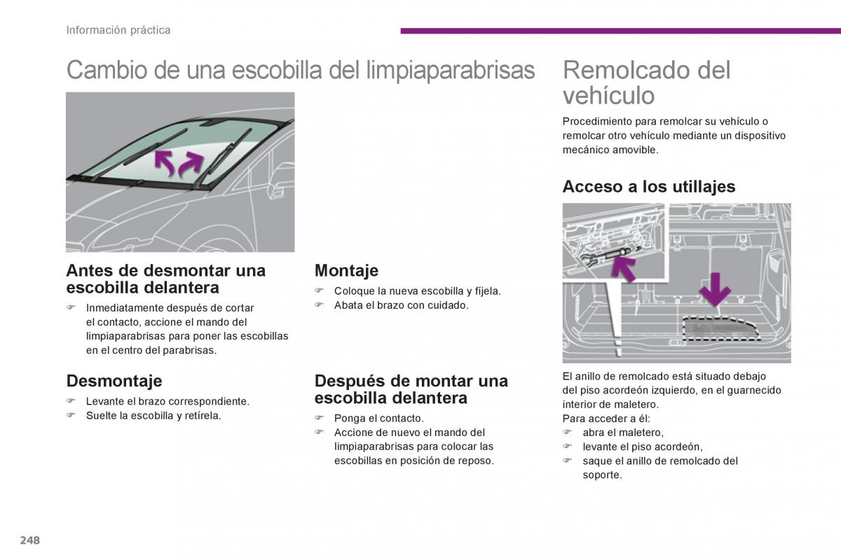Peugeot 5008 manual del propietario / page 250