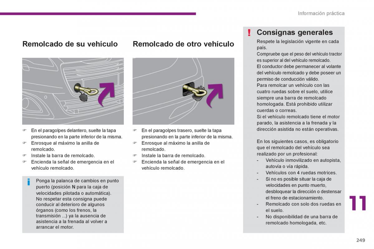 Peugeot 5008 manual del propietario / page 251