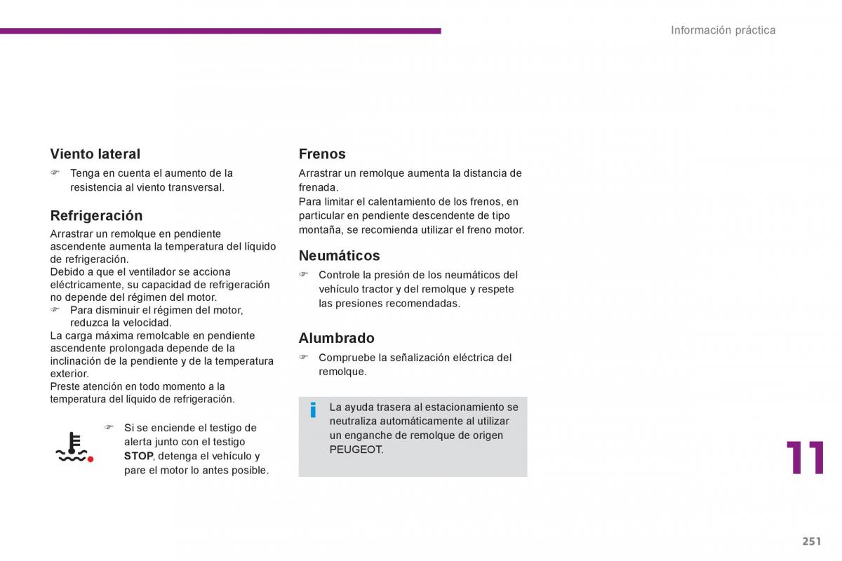 Peugeot 5008 manual del propietario / page 253