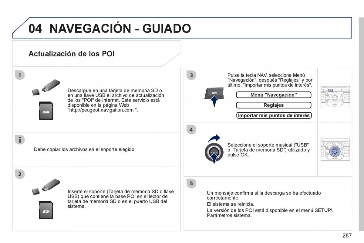 Peugeot 5008 manual del propietario / page 289