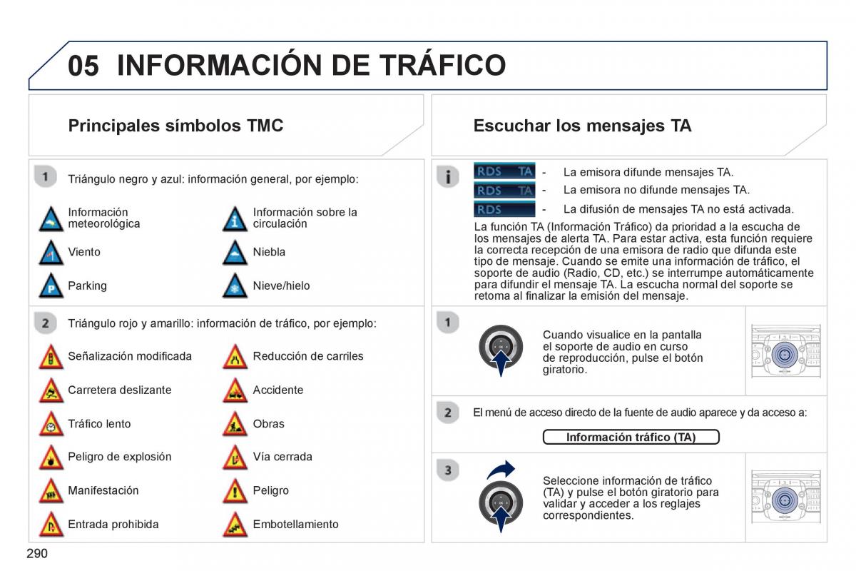 Peugeot 5008 manual del propietario / page 292