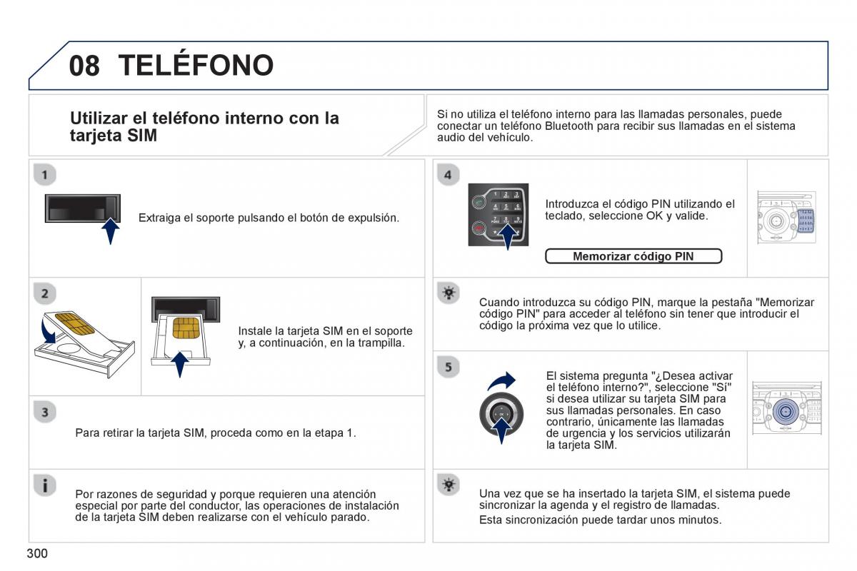 Peugeot 5008 manual del propietario / page 302