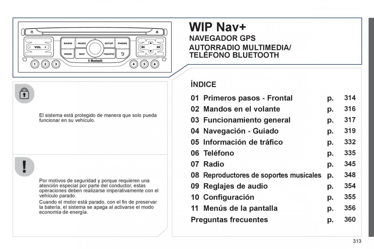 Peugeot 5008 manual del propietario / page 315