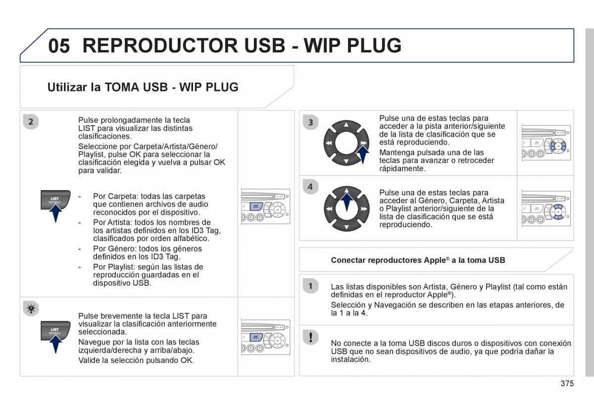 Peugeot 5008 manual del propietario / page 377