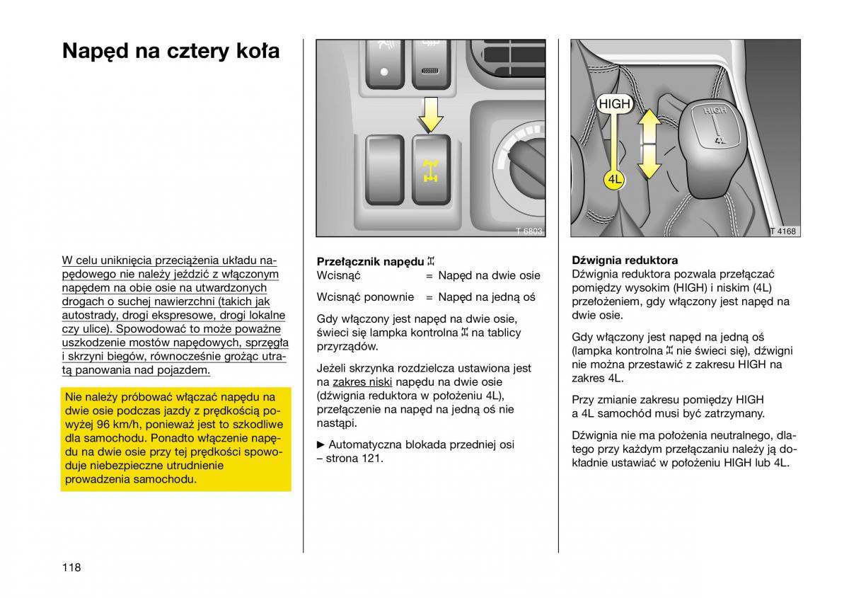 Opel Frontera B Isuzu Wizard Vauxhall Holden instrukcja obslugi instrukcja obslugi / page 118