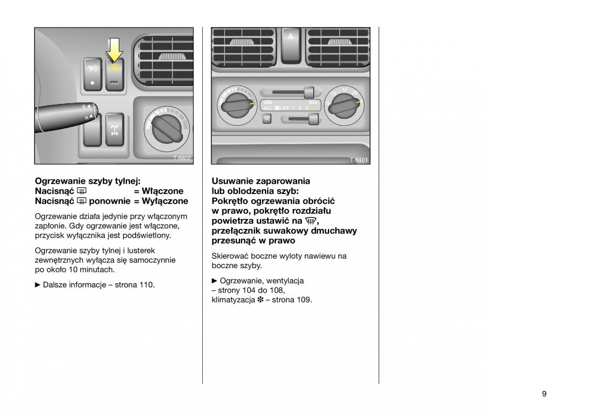Opel Frontera B Isuzu Wizard Vauxhall Holden instrukcja obslugi instrukcja obslugi / page 9