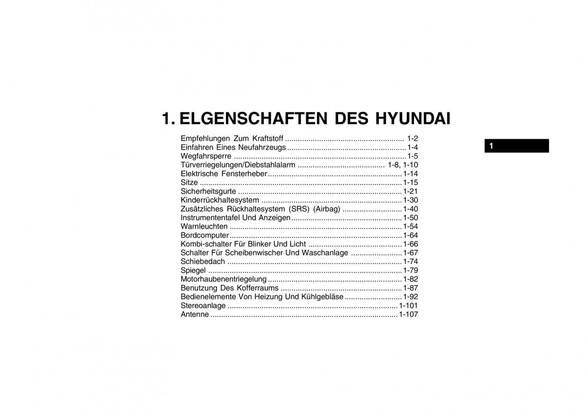 Hyundai Getz Handbuch / page 11