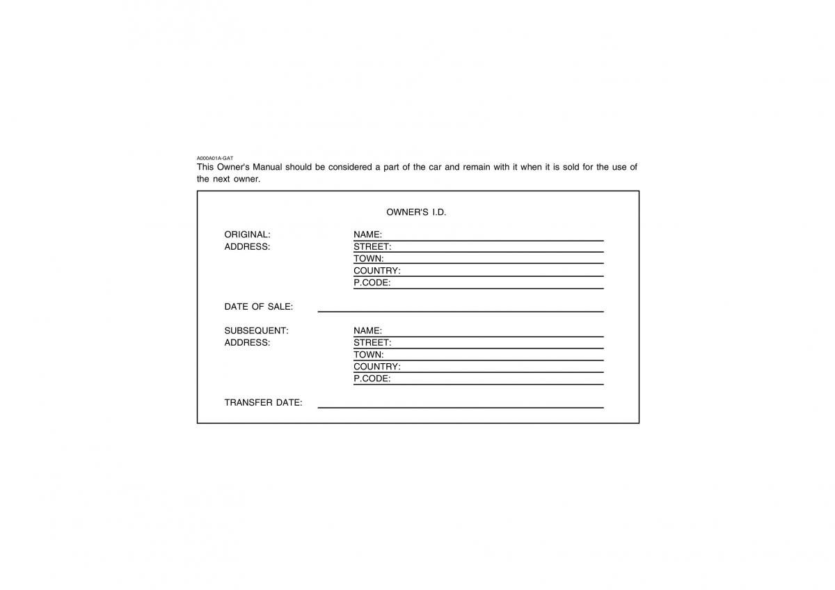 Hyundai Atos owners manual / page 6