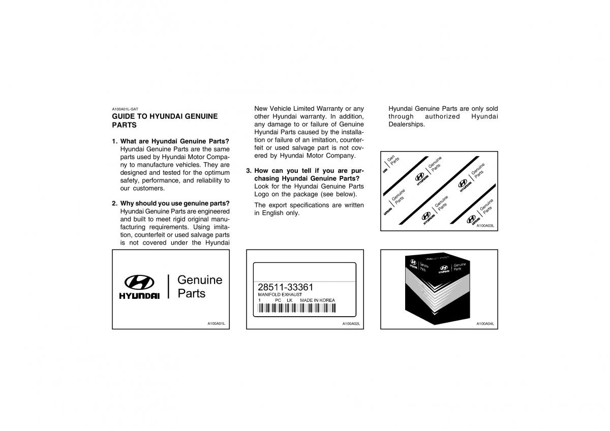 Hyundai Atos owners manual / page 8