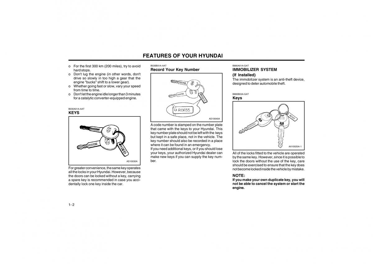 Hyundai Atos owners manual / page 10