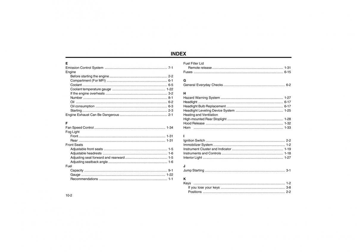 Hyundai Atos owners manual / page 125