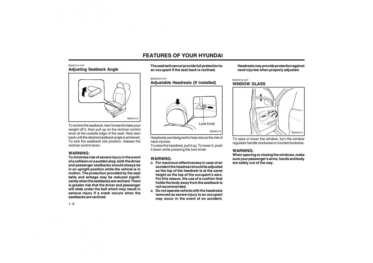 Hyundai Atos owners manual / page 14