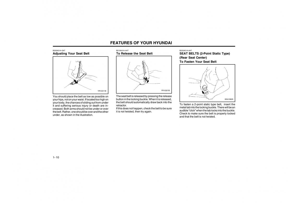 Hyundai Atos owners manual / page 18