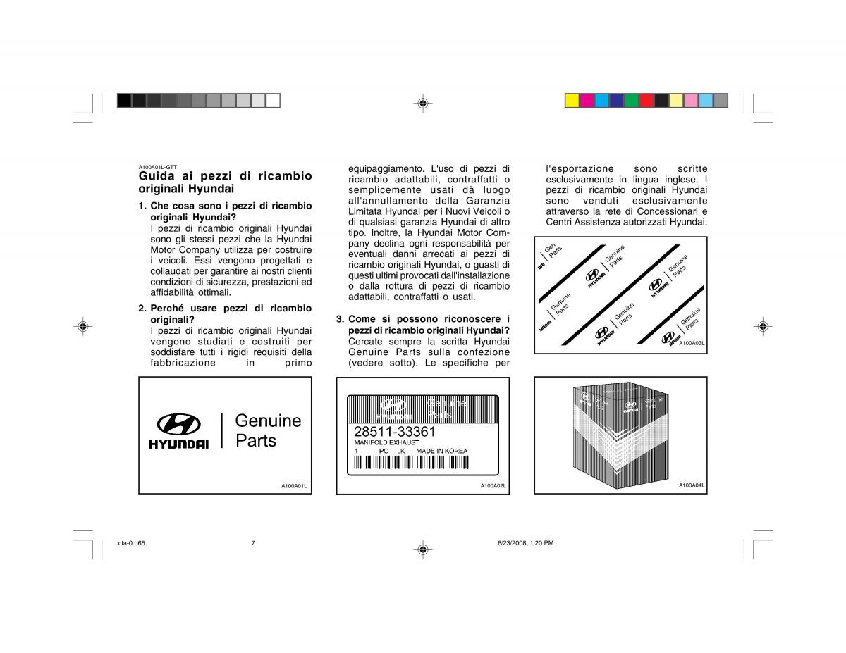 Hyundai Atos manuale del proprietario / page 7