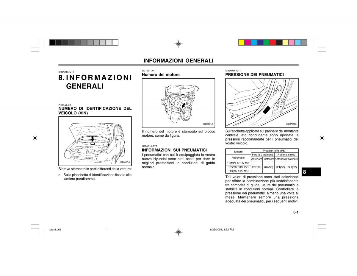Hyundai Atos manuale del proprietario / page 103