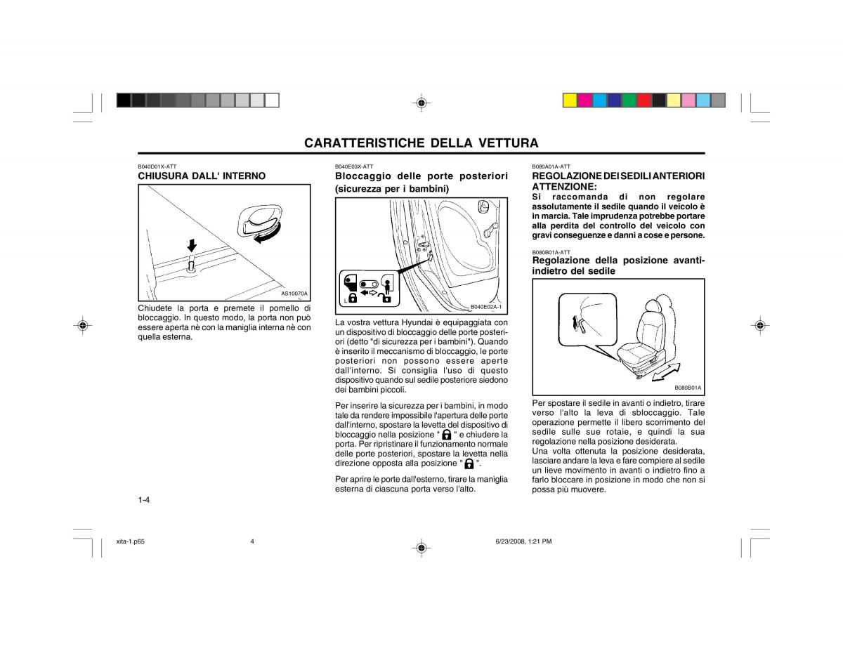 Hyundai Atos manuale del proprietario / page 12