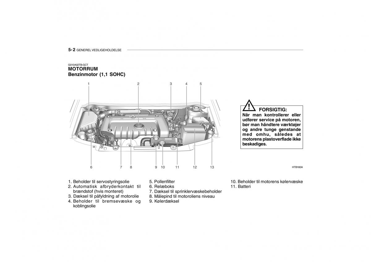 Hyundai Getz Bilens instruktionsbog / page 145
