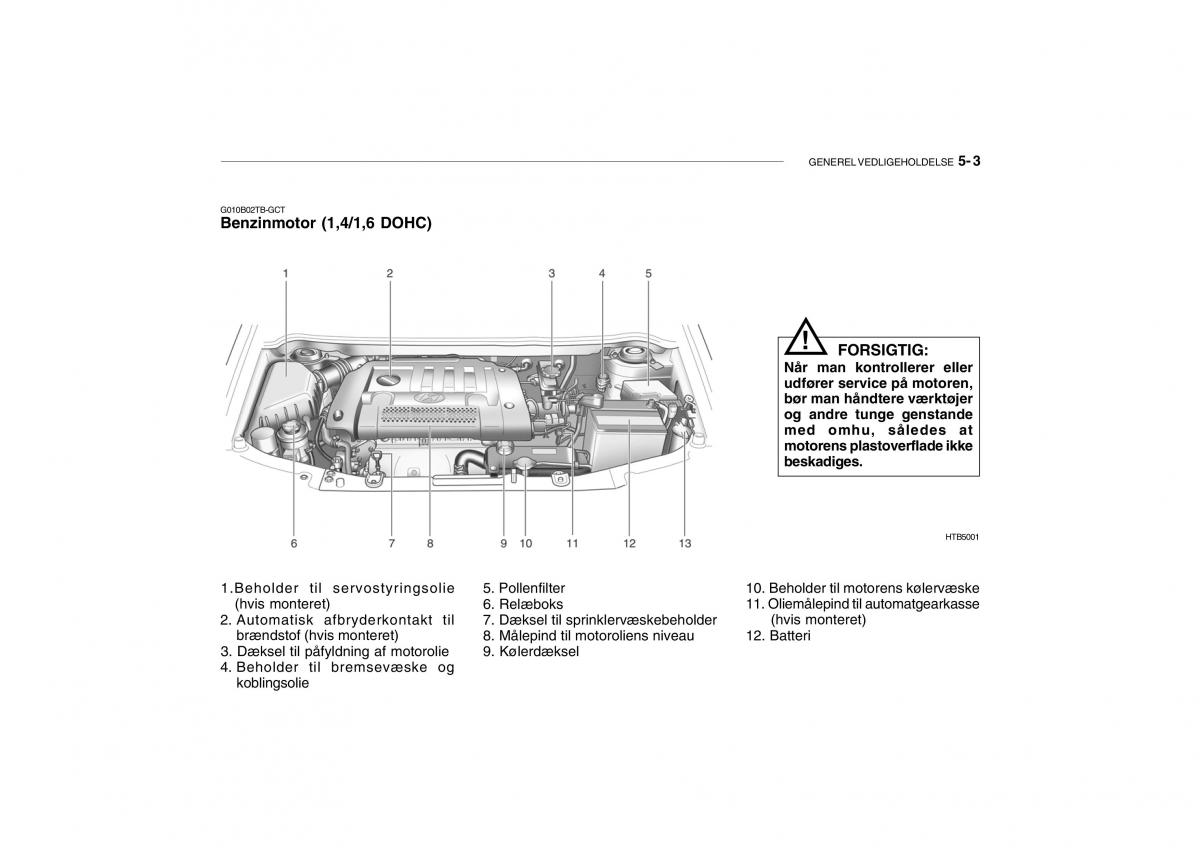 Hyundai Getz Bilens instruktionsbog / page 146