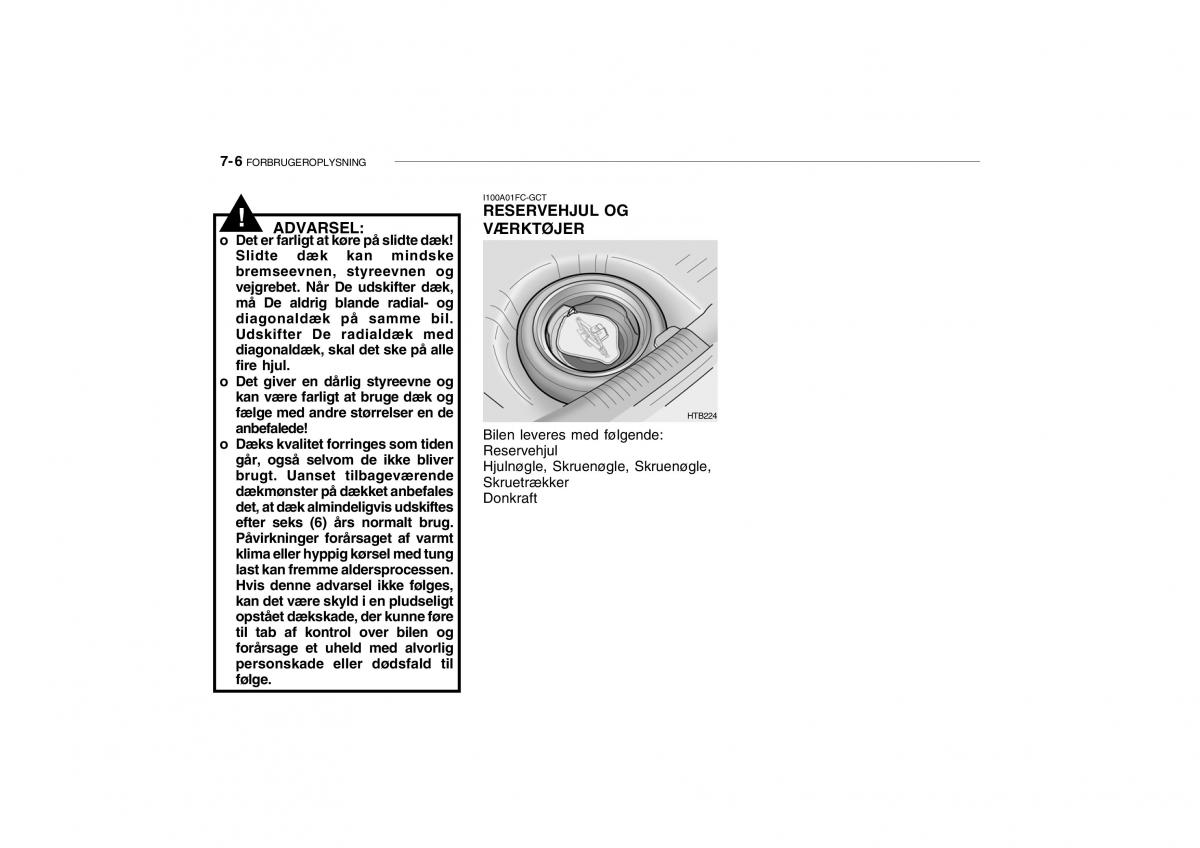Hyundai Getz Bilens instruktionsbog / page 191
