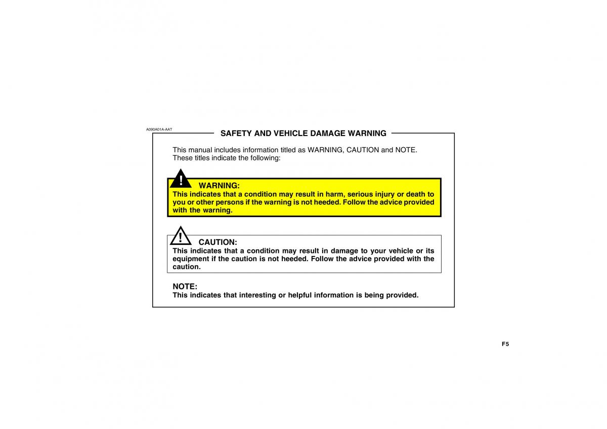 Hyundai Getz owners manual / page 5